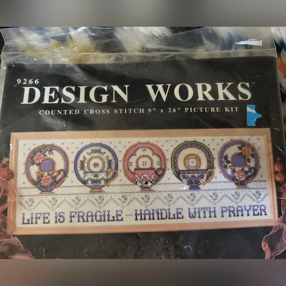 Vintage Counted cross stitch 9x26 picture kit by design works - Picture 4 of 5